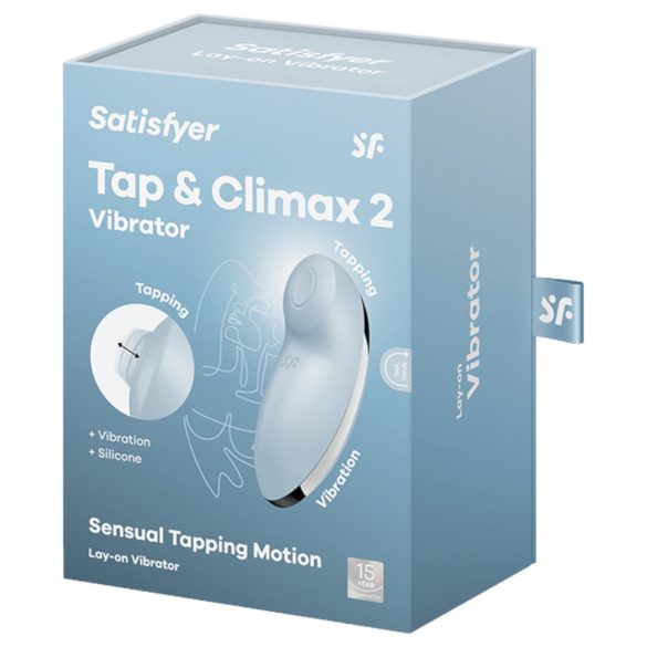 Satisfyer Tap & Climax 2 - 2u1 klitoralni stimulator i vibrator (plavi)