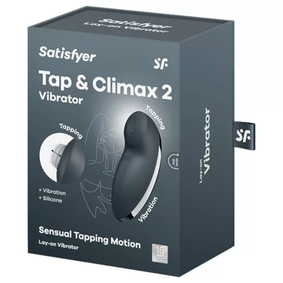 Satisfyer Tap & Climax 2 - 2u1 klitorisni vibrator (sivo)