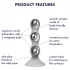 Satisfyer Triple Ball-R - biserni dildo (siva)