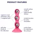 Satisfyer Triple Ball-R - analni vibrator sa perlicama (roze)