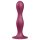 Satisfyer Double Ball-R - dildo sa vakuumskom bazom i tegom (crvena)
