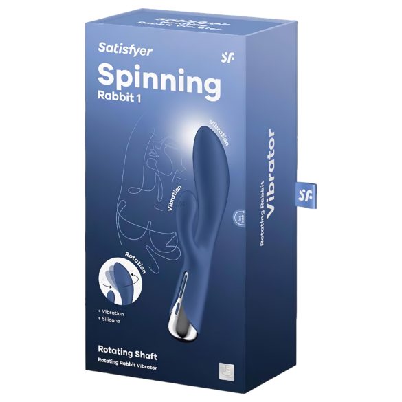 Satisfyer Spinning Rabbit 1 - vibrator sa rotirajućim stimulatorom (plava)