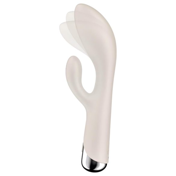 Satisfyer Spinning Rabbit 1 - rotirajući vibrator sa klitoralnim stimulatorom (bež)