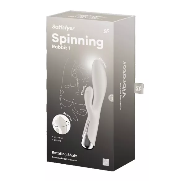 Satisfyer Spinning Rabbit 1 - rotirajući vibrator sa klitoralnim stimulatorom (bež)