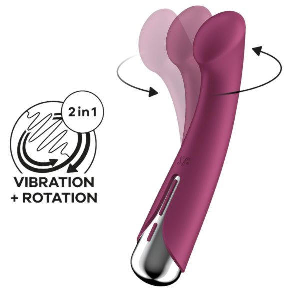 Satisfyer Spinning G-Spot 1 - Rotirajući G-tačka vibrator (crveni)