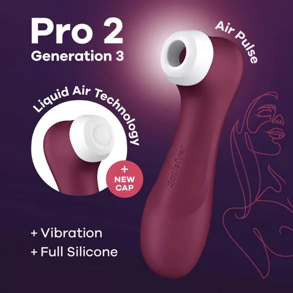Satisfyer Pro 2 Gen3 - punjač klitorisni simulator sa vazdušnim talasima (crveni)