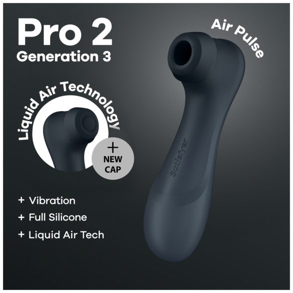 Satisfyer Pro2 Gen3 - vazdušni stimulator klitorisa (tamno siva)