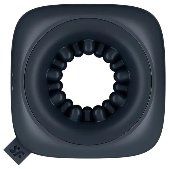 Satisfyer Ring Stroker - punjivi vibracioni masturbator (crna boja)