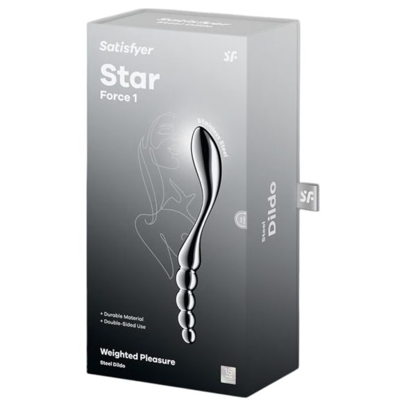 Satisfyer Star Force 1 - kuglični čelični dildo (srebrno)