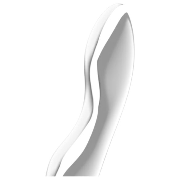 Satisfyer Cosmic Crest 2 - talasni čelični dildo (srebrni)