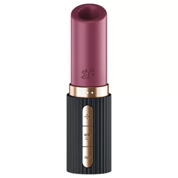 Satisfyer Deep Kiss - vazdušni vibrator u obliku ruža (crna)