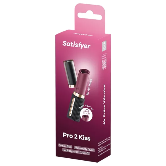 Satisfyer Deep Kiss - vazdušni vibrator u obliku ruža (crna)