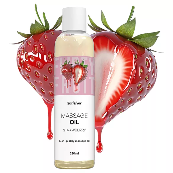Satisfyer - aromatično ulje za masažu - jagoda (250 ml)