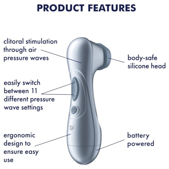 Satisfyer Pro2 Gen2 - stimulator za klitoris sa vazdušnim talasima (plavi)