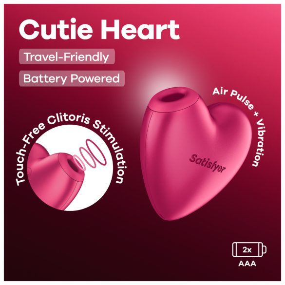 Satisfyer Cutie Heart - vazdušni stimulator klitorisa (roze)