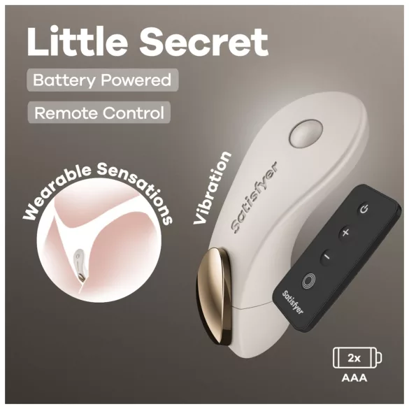 Satisfyer Little Secret - vibrirajuće gaćice (bela)