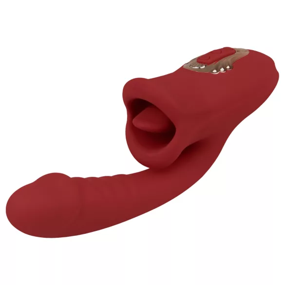 EIS Passion Lips - G-tačka vibrator sa funkcijom lizanja (crvena)