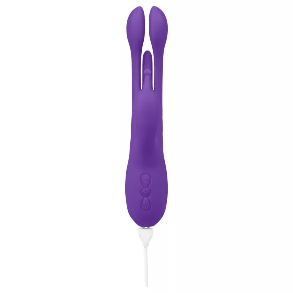 EIS Dupla Zabava - vibrirajući stimulator sa jezikom i klitoralnim rukohvatom (ljubičasti)