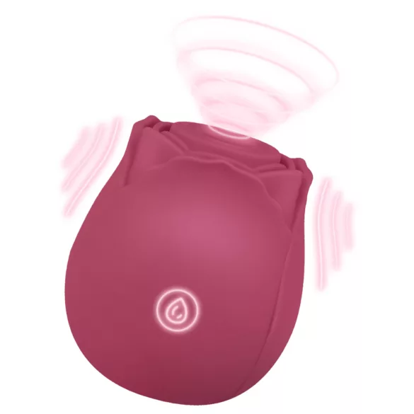 EIS Blush&Bloom - usisavajući vibrirajući vibrator (crvena)