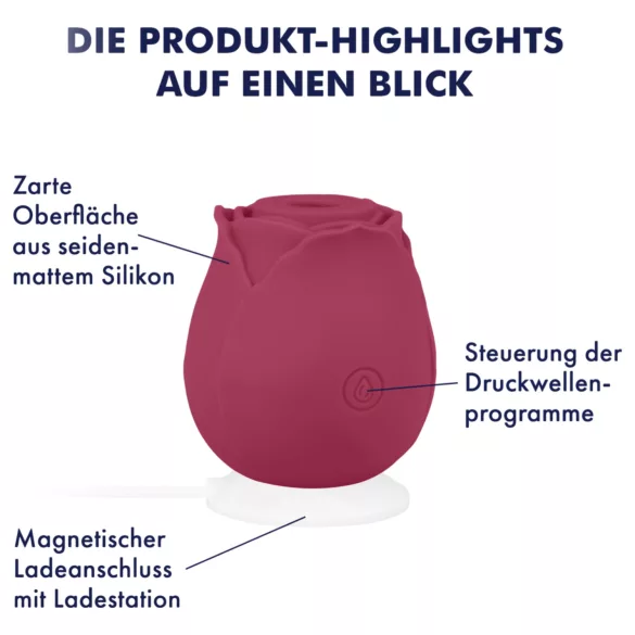 EIS Blush&Bloom - usisavajući vibrirajući vibrator (crvena)