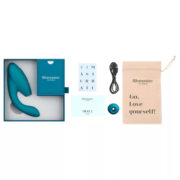 Womanizer DUO 2 - stimulator klitorisa i rabbit vibrator (petrol)