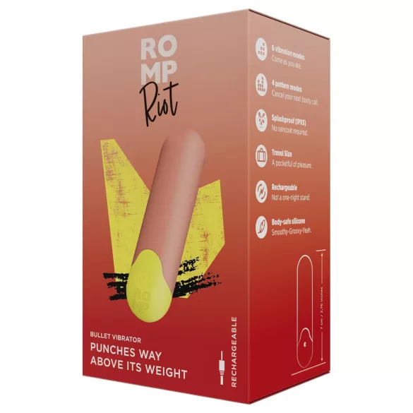 ROMP Riot - mini vibrator (narandžasti)