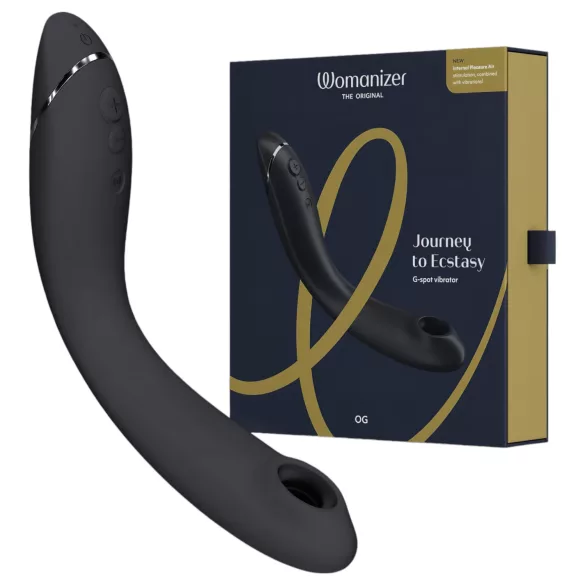Womanizer OG - punjivi, vazdušni 2u1 vibrator (crni)