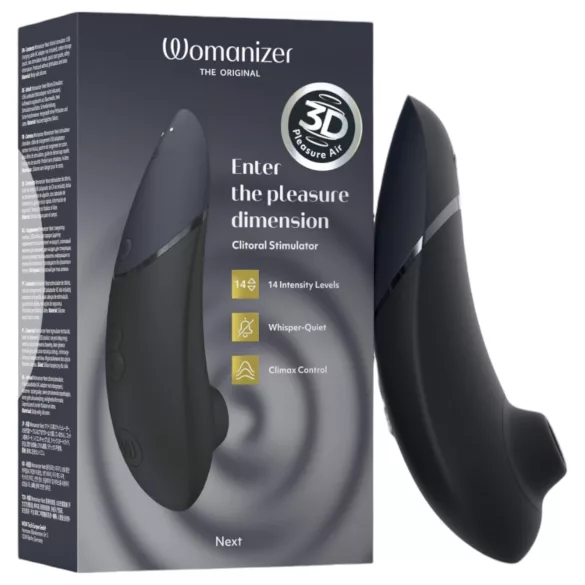Womanizer Next - bežični stimulator klitorisa sa vazdušnim talasima (crni)