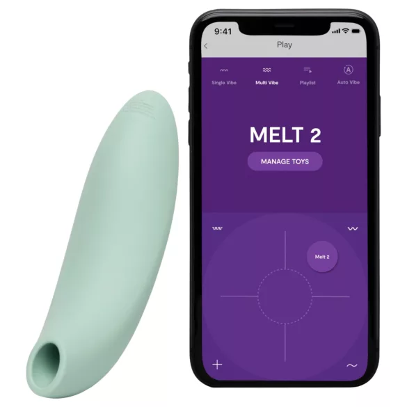 We-Vibe Melt 2 - апликацијом контролисани стимулатор клиториса са таласима ваздуха (тиркизна)