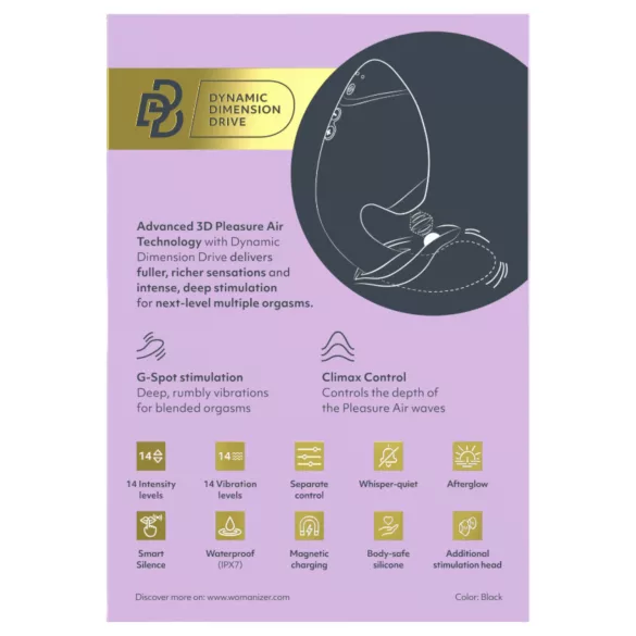 Womanizer Next Duo - 2u1 G-tačka vibrator (crna)