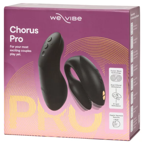 We-Vibe Chorus Pro - pametni, daljinski vibrator za parove (crni)