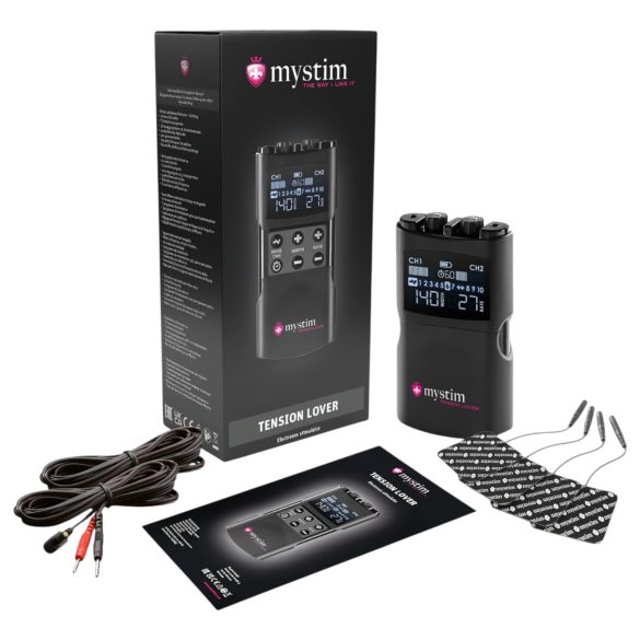 mystim Tension Lover 2 - digitalni elektro set (crni)