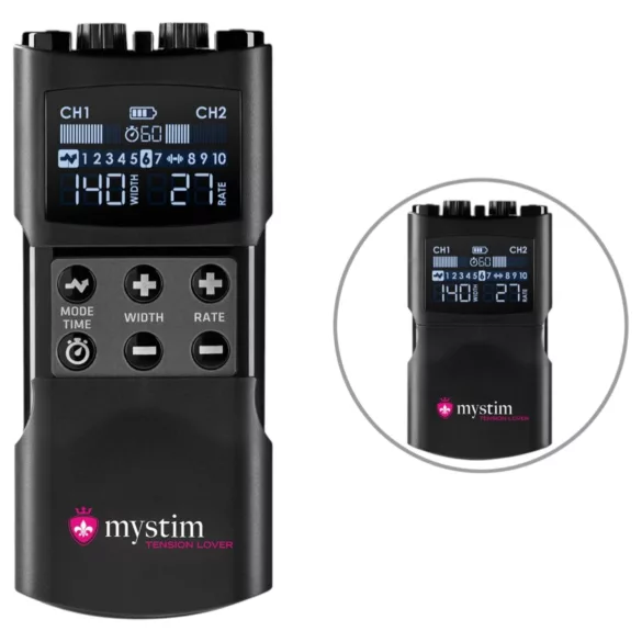 mystim Tension Lover 2 - digitalni elektro set (crni)