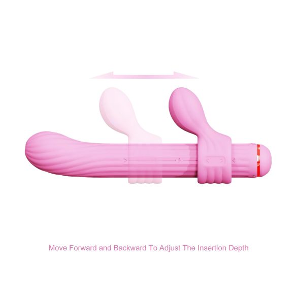 Magic Stick vibrator sa zamenljivim nastavcima (pink)