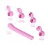 Magic Stick vibrator sa zamenljivim nastavcima (pink)