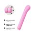 Magic Stick vibrator sa zamenljivim nastavcima (pink)