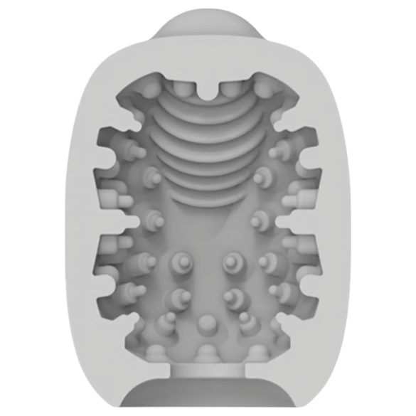 VIBEGGS Naughty Nubs - вибрационо јаје мастурбатор (бело)