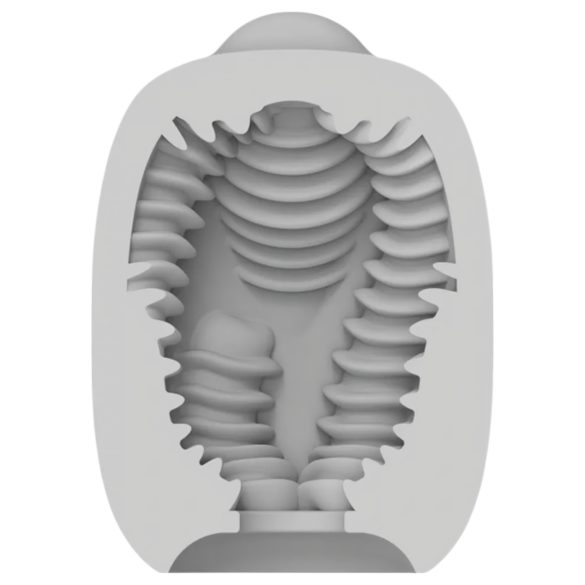 VIBEGGS Twisty Tongues - вибрационо јаје мастурбатор (бело)