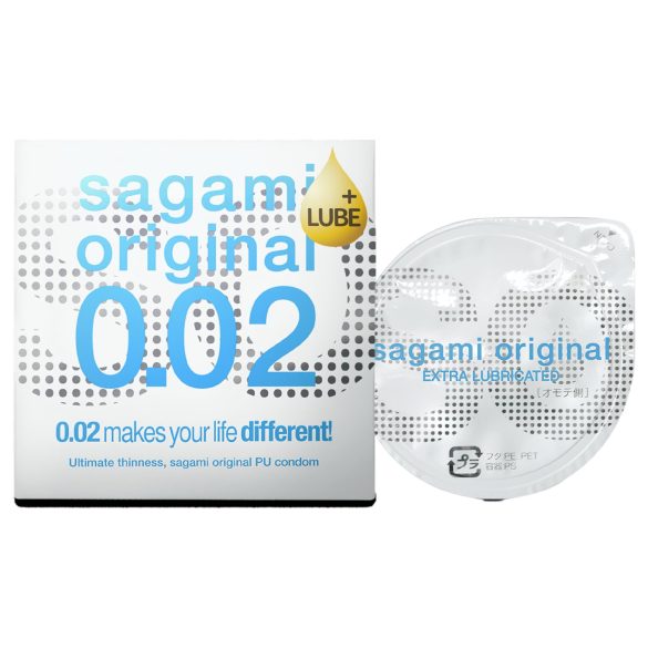 Sagami Original 0,02 - ekstra podmazan kondom - 55mm (1kom)