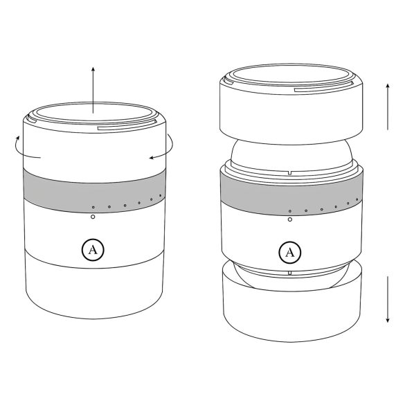 Arcwave Voy - crni stisk rotacioni masturbator za muškarce