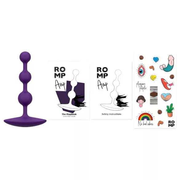 ROMP Amp - ljubičasti analni dildo sa perlama