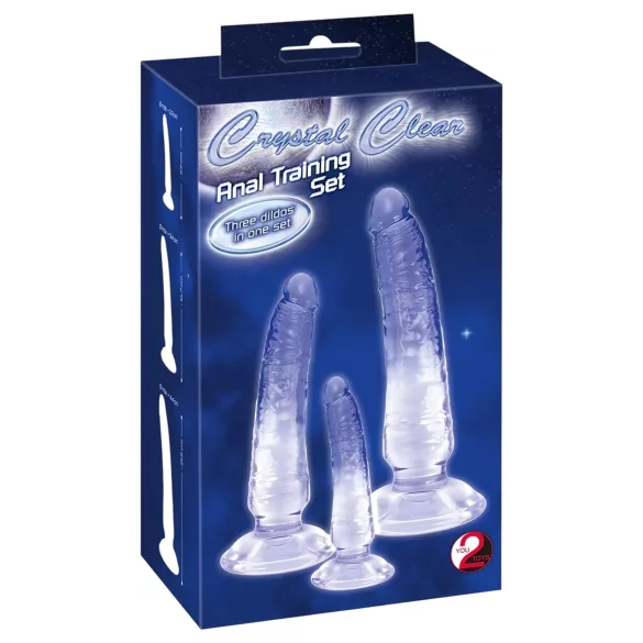 Crystal Clear - Analni Trener Set od 3 (prozirno-plava)