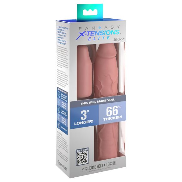 X-TENSION Elite 3 - prilagodljivi penis rukav (natur)