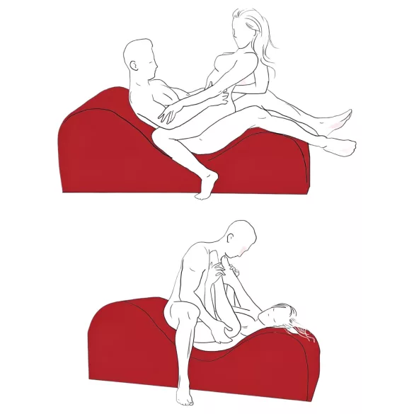 Liberator Esse Lounger - prilagodljiva seks sofa - 3 dela (crvena)