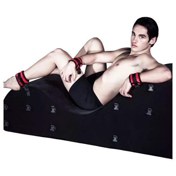 Liberator Black Label Esse - prilagodljiva 3-djelna seks sofa (crna)