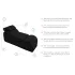 Liberator Black Label Esse - prilagodljiva 3-djelna seks sofa (crna)