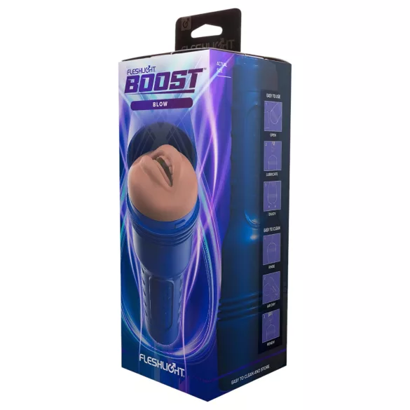 Fleshlight Boost Usne - realistična usta masturbator (prirodna)
