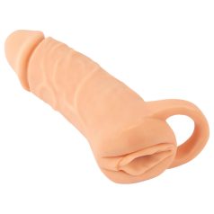   Prirodna koža - penis rukavac & veštačka vagina - 18cm (prirodno)