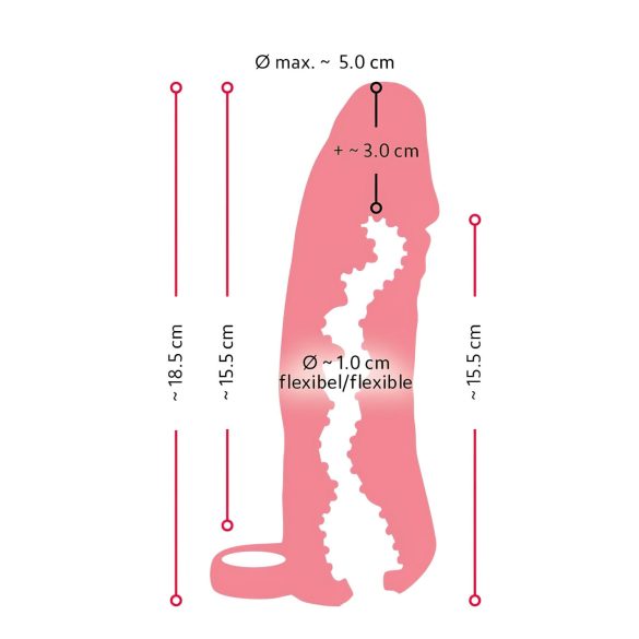Prirodna koža - penis rukavac & veštačka vagina - 18cm (prirodno)