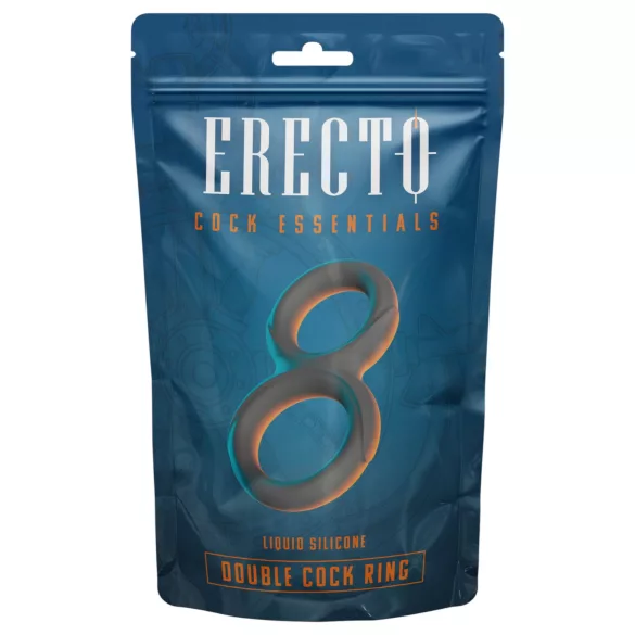 Erecto - dupla prsten za penis (crni)